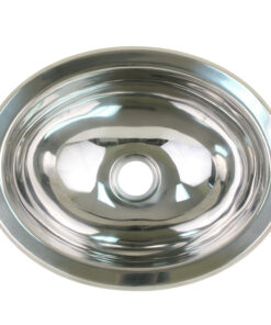 Scandvik Polished SS Oval Sink - 13.25" x 10.5"