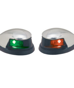 Perko Red/Green Horizontal Mount Side Lights - Pair - Chrome Plated Zinc