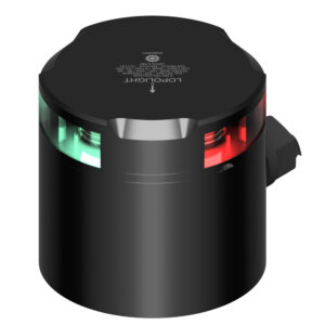 Lopolight Tri-Color Nav Light - 2NM - Black Housing w/IP68 POM Base & Connector 6 103328XL