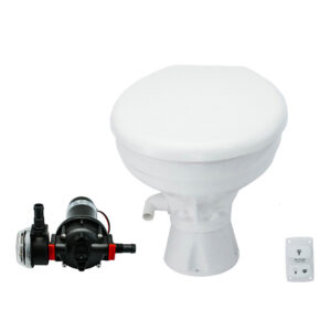 Johnson Pump AquaT Toilet Silent Electric – Comfort - 24V w/Pump 6 103627XL