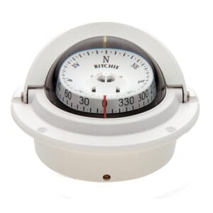 Ritchie F-83W Voyager Compass - Flush Mount - White 6 10537XL