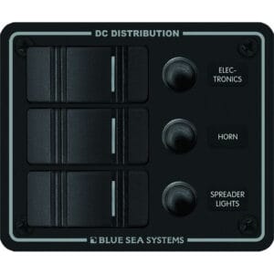 Blue Sea 8374 Water Resistant 3 Position - Black - Vertical Mount Panel 7 20813XL
