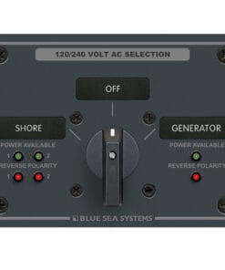 Blue Sea 8386 AC Rotary Switch Panel 30 Ampere 2 Positon + OFF, 4 Pole