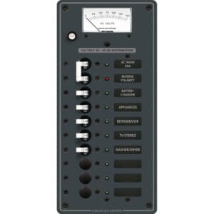 Blue Sea 8488 Breaker Panel - AC Main + 8 Positions - White 7 20867XL