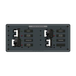 Blue Sea 8498 Breaker Panel - AC 3 Sources - White 7 20872XL
