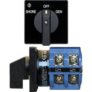 Blue Sea 9011 Switch, AV 120VAC 65A OFF +2 Positions 9 20951XL