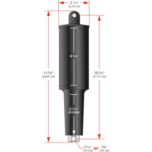 Lenco 101XD Extreme Duty Actuator - 24V - 2-1/4" Stroke - 5/16" Hardware 7 29128XL