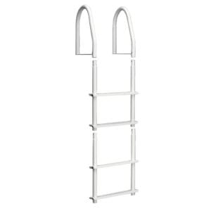 Dock Edge Fixed 4 Step Ladder Bright White Galvalume 4 39331XL