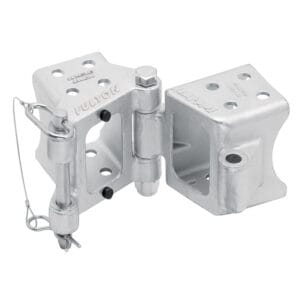 Fulton Fold-Away Bolt-On Hinge Kit 3" x 5" Trailer Beam, Rating 9,000 lbs., 48" Pivot, Z-Max 600 Zinc Finish 6 45055XL