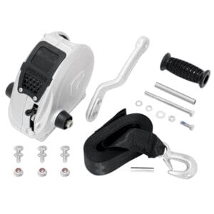 Fulton F2 Trailer Winch 1,600 lbs. - Single Speed w/Strap, Sharkskin Finish 6 45059XL