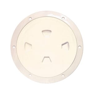 Beckson 8" Smooth Center Screw-Out Deck Plate - Beige 6 46433XL