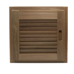 Whitecap Teak Louvered Door & Frame - Right Hand - 15" x 15" 6 50664XL