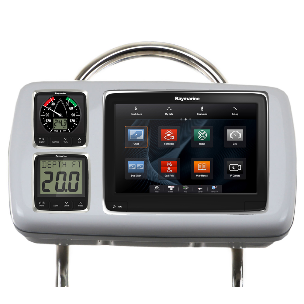 NavPod GP2080-14 SystemPod Pre-Cut f/Raymarine a95/a97/a98 & 2 Instruments f/12" Wide Guard 6 53957XL