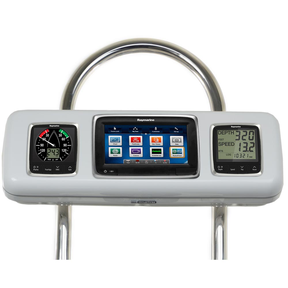 NavPod GP2605 SystemPod Pre-Cut f/Raymarine a75 / a77 / a78 & 2 Instruments f/12" WIde Guard 6 54001XL