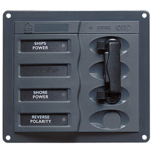 BEP AC Circuit Breaker Panel without Meters, 2DP AC230V Stainless Steel 7 59014XL