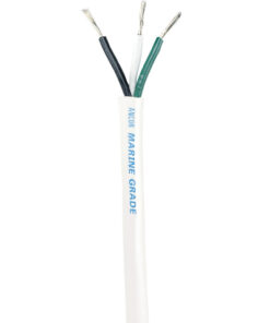 Ancor White Triplex Cable - 12/3 AWG - Round - 100'