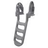 Dock Edge Stand-Off Flip-Up Polyethylene Roto Molded 4-Step Dock Ladder - Grey