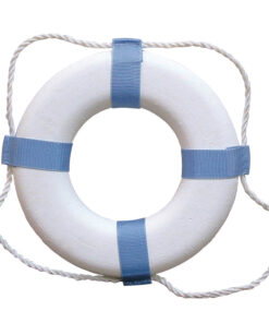 Taylor Made Decorative Ring Buoy - 25" - White/Blue - Not USCG Approved
