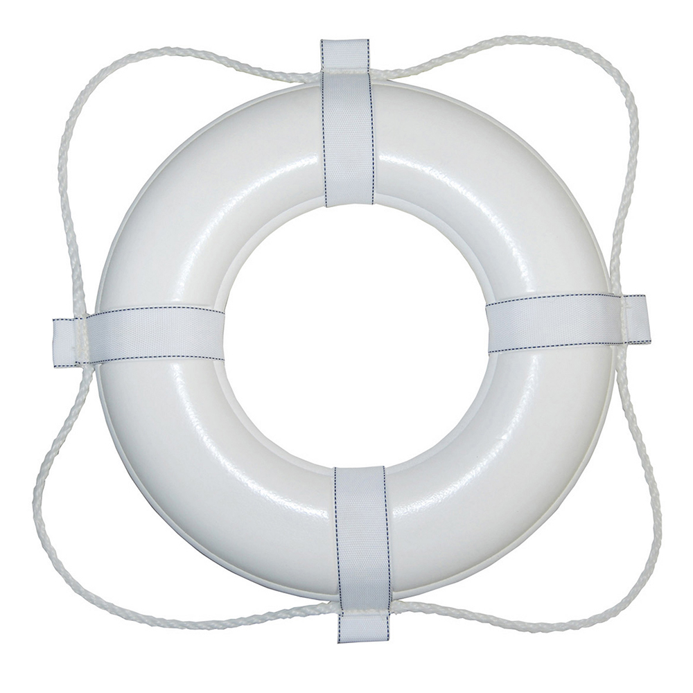 Taylor Made White 30" Foam Ring Buoy w/White Grab Line 6 65028XL