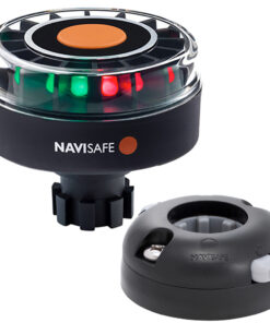 Navisafe Navilight Tricolor 2NM w/Navibolt Base & Horizontal Mount - Black