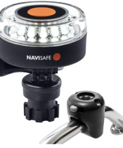 Navisafe Navilight 360° 2NM White w/Navimount Base & Rail Mount - Black