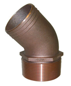 GROCO 2-1/2" NPT Bronze 45 Degree Pipe to 2-1/2" Hose