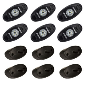 RIGID Industries A-Series Rock Light Kit - 6 Red Lights - Black 8 76492XL