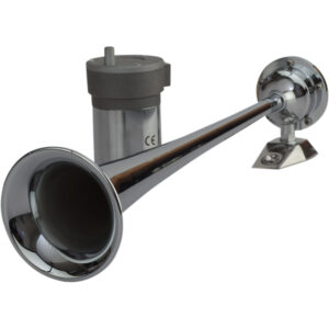 Sea-Dog Chrome Plated Trumpet Airhorn Long Single w/Compressor 7 77923XL
