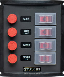 Sea-Dog Splash Guard Switch Panel Vertical - 4 Switch