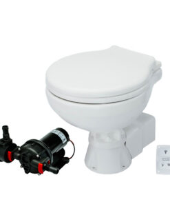 Johnson Pump AquaT Toilet Silent Electric Compact - 12V w/Pump