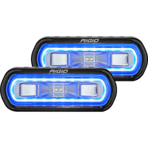 RIGID Industries SR-L Series Surface Mount Spreader Light - Black Housing - Blue Halo 6 79969XL