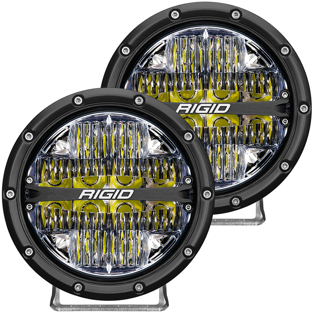 RIGID Industries 360-Series 6" LED Off-Road Fog Light Drive Beam w/White Backlight - Black Housing 6 80298XL