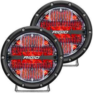 RIGID Industries 360-Series 6" LED Off-Road Fog Light Drive Beam w/Red Backlight - Black Housing 6 80299XL