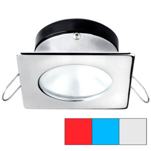 i2Systems Apeiron A1120 Spring Mount Light - Square/Round - Red, Cool White & Blue - Polished Chrome 6 81404XL