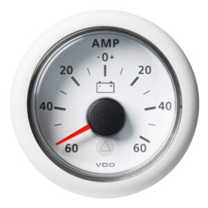 Veratron 52MM (2-1/16") ViewLine Battery Status Gauge -60/+60AMP - White Dial & Bezel 6 81542XL