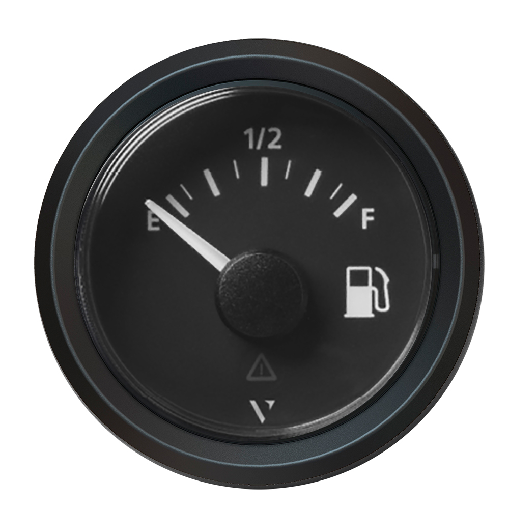 Veratron 52MM (2-1/16") ViewLine Fuel Level Gauge Empty/Full - 240 to 33.5 OHM - Black Dial & Triangular Bezel 6 83096XL
