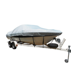 Carver Flex-Fit™ PRO Polyester Size 3 Boat Cover f/Fish & Ski Boats I/O or O/B & Wide Bass Boats - Grey 6 85669XL