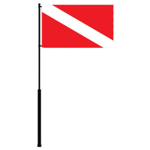 Mate Series Flag Pole - 72" w/Dive Flag 6 87292XL