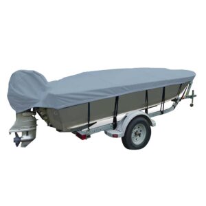 Carver Poly-Flex II Wide Series Styled-to-Fit Boat Cover f/17.5' V-Hull Fishing Boats - Grey 6 90973XL