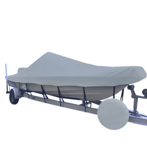 Carver Sun-DURA® Narrow Series Styled-to-Fit Boat Cover f/24.5' V-Hull Center Console Shallow Draft Boats - Grey 6 91015XL