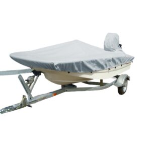 Carver Sun-DURA® Styled-to-Fit Boat Cover f/15.5' Whaler Style Boats with Side Rails Only - Grey 6 91024XL