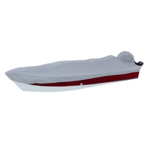 Carver Poly-Flex II Styled-to-Fit Boat Cover f/15.5' V-Hull Side Console Fishing Boats - Grey 6 91025XL