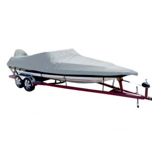 Carver Poly-Flex II Styled-to-Fit Boat Cover f/18.5' Ski Boats with Low Profile Windshield - Grey 6 91042XL