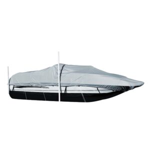 Carver Sun-DURA® Styled-to-Fit Boat Cover f/21.5' Sterndrive Deck Boats w/Walk-Thru Windshield - Grey 6 91220XL