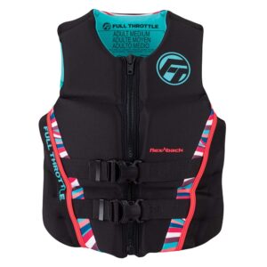 Full Throttle Women's Rapid-Dry Flex-Back Life Jacket - Women's XL - Pink/Black 8 91374XL