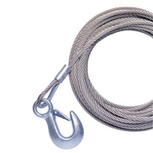 Powerwinch Cable 7/32" x 30' Universal Premium Replacement w/Hook - Stainless Steel 6 91490XL