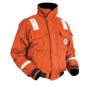 Mustang Classic Flotation Bomber Jacket w/Reflective Tape - Orange - Medium 7 93318XL