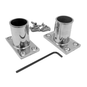 NavPod Stainless Steel Feet f/1.25″ Diameter AngleGuards or Stanchion Kits (Rectangular Base) w/Hardware 6 95837XL