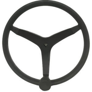 Uflex - V46 - 13.5" Stainless Steel Steering Wheel w/Speed Knob - Black 6 97761XL