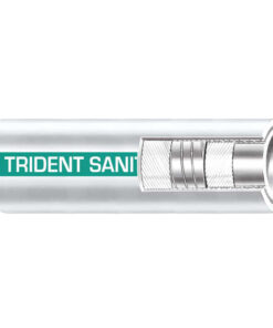 Trident Marine 1-1/2" x 50' Coil Premium Marine Sanitation Hose - White w/Green Stripe